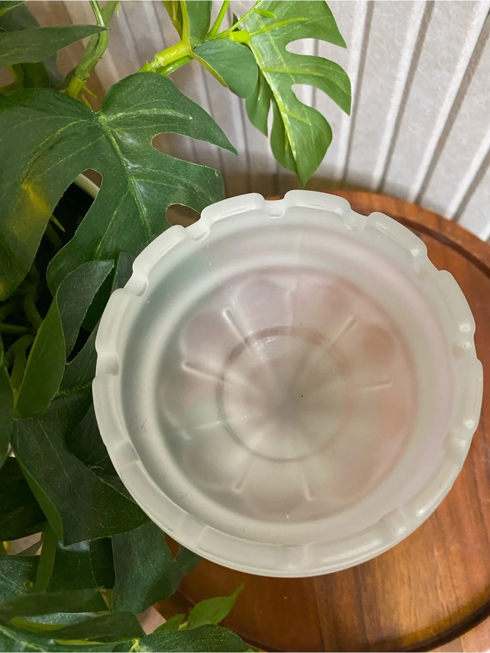 Frosted Glass Satin Pedestal Fairy Lamp Base Only Cottagecore